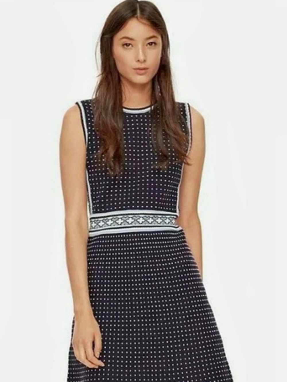 Tory Burch Paulina Dress Women's Mini Black & White